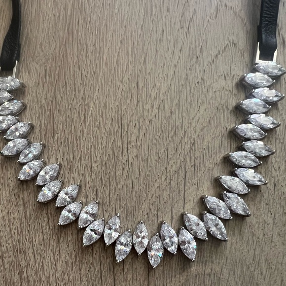 Fallon Monarch Jagged Edge Rhinestone Choker - Picture 4 of 8